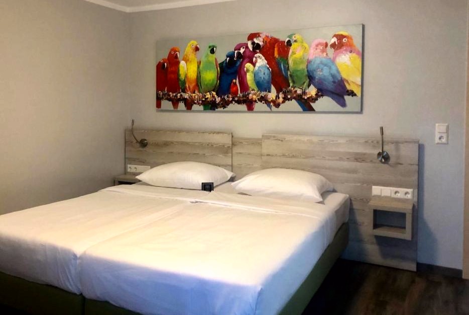 The colourful double room, at Arthotel ANA Eden.